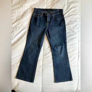 Calvin Klein Dark Wash Lightweight Flare Crop Jeans Size 6